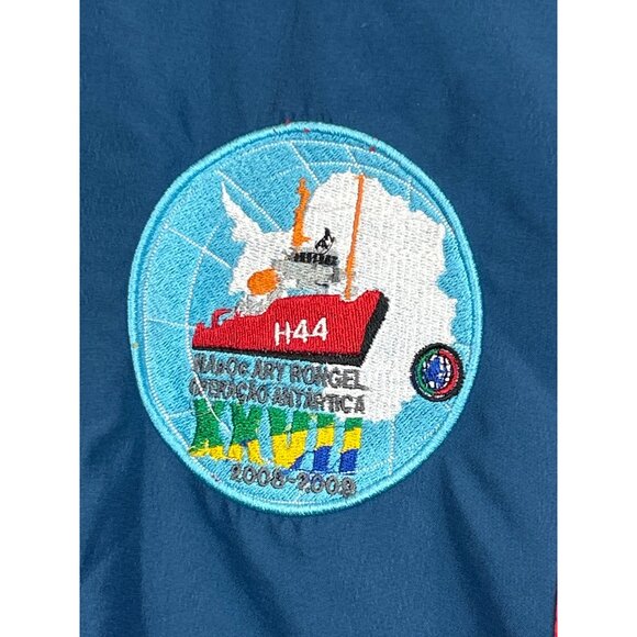 Vintage Antarctica Expedition H44 Full Zip Nylon Jacket Size L Navy Red - Picture 2 of 11